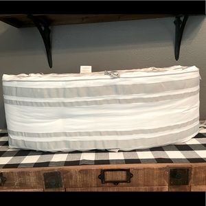 Gray Ribbon Crib Bumper